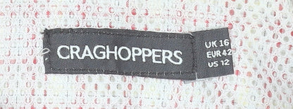 Craghoppers Women's Pink Check Long Sleeve Button-Up Shirt Size 16