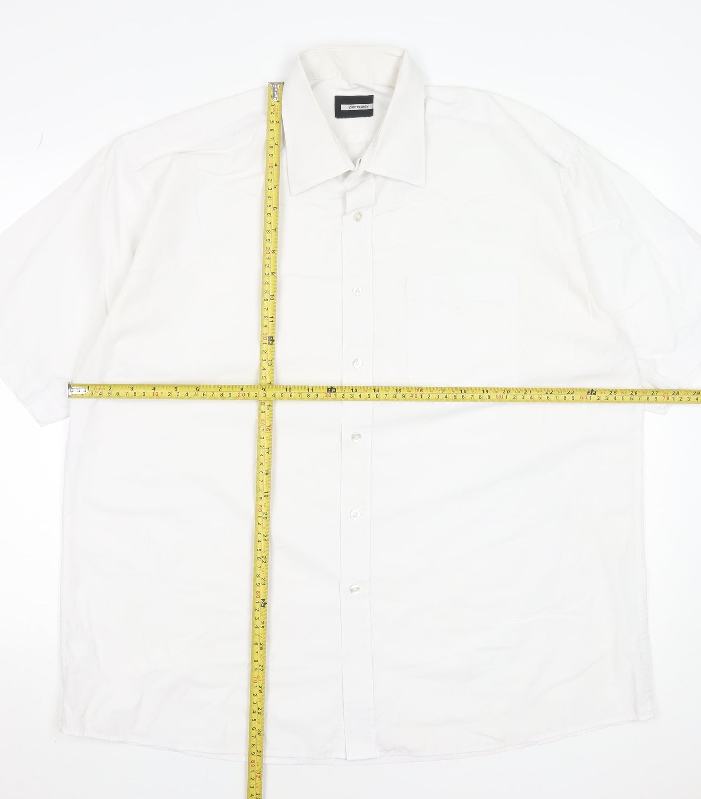 Mens UK Collar Size 2XL Pierre Cardin Smart White  Dress Shirt