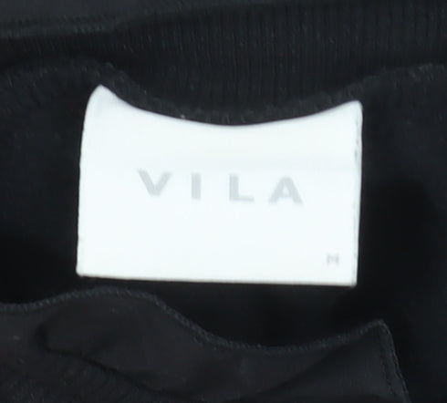 Womens UK Size M VILA Black Pullover Sweatshirt