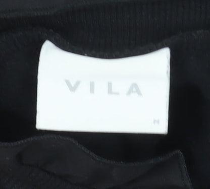 Womens UK Size M VILA Black Pullover Sweatshirt