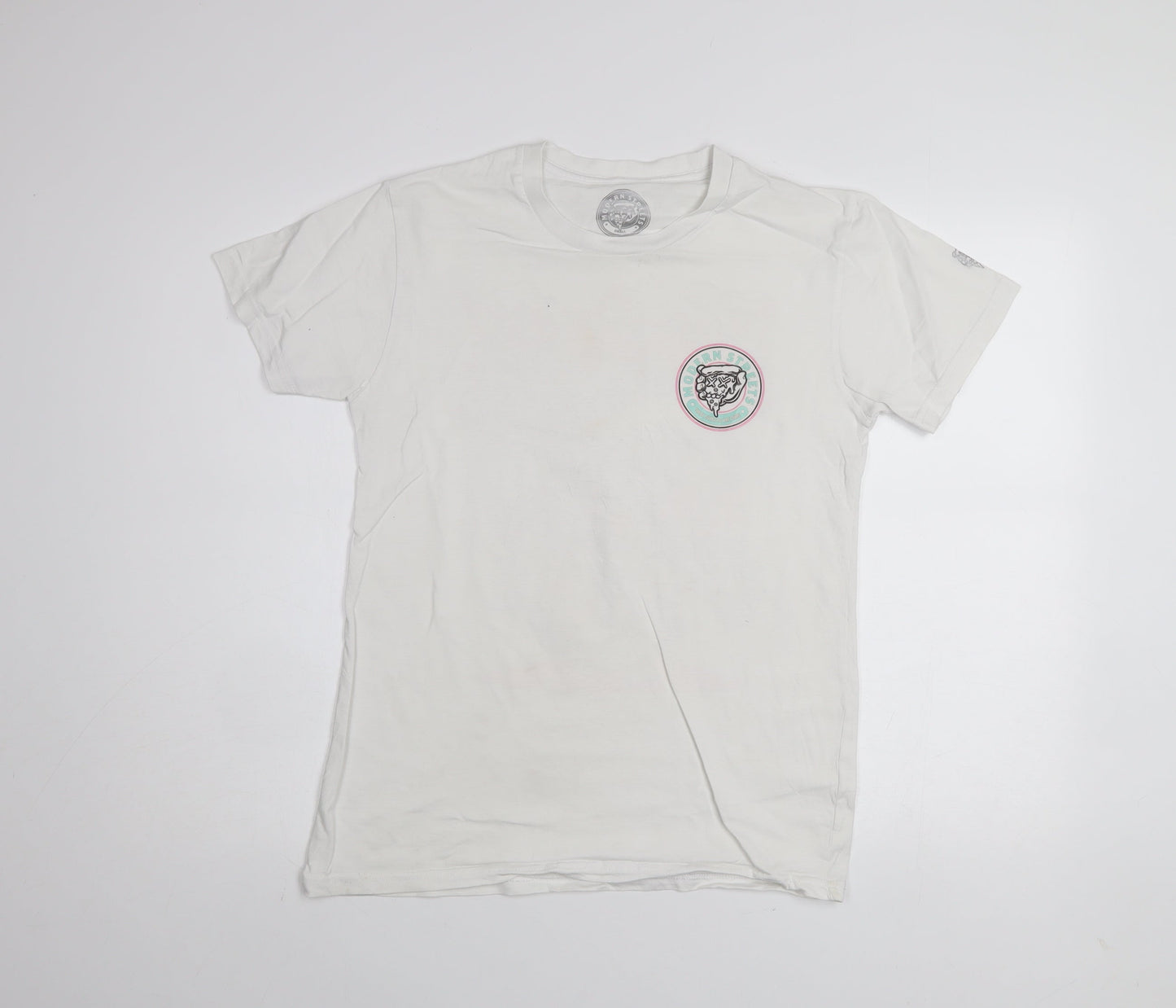 Modern Streets Men White Small Graphic Print Cereal Killer T-Shirt