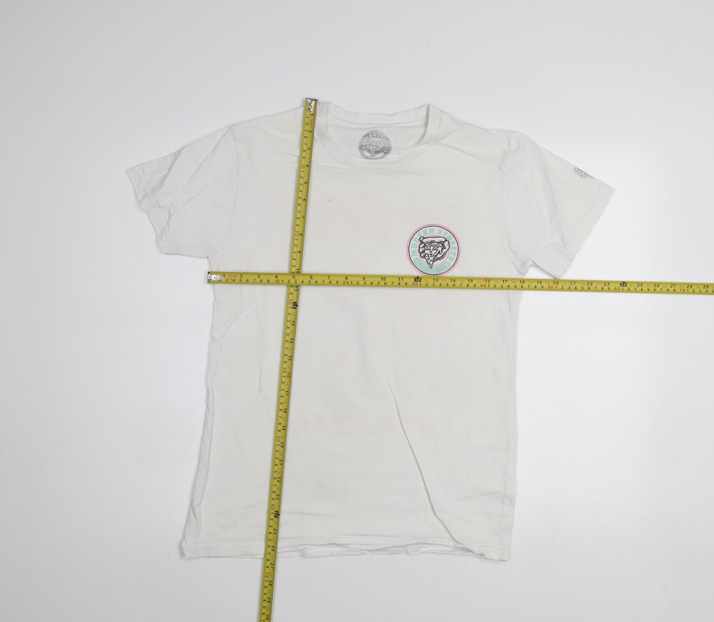 Modern Streets Men White Small Graphic Print Cereal Killer T-Shirt