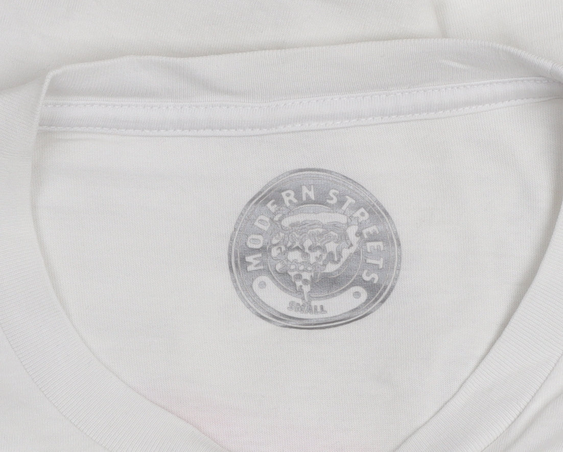 Modern Streets Men White Small Graphic Print Cereal Killer T-Shirt