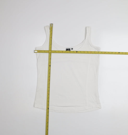 LA Gear Women's White Tank Top Size 16 Basic Sleeveless Jersey