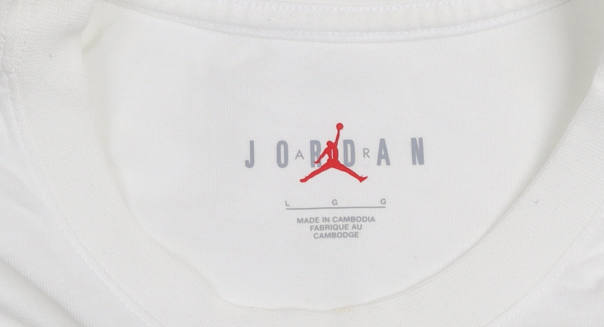 Nike Jordan Men's White Air Jordan Flight Collection T-Shirt L