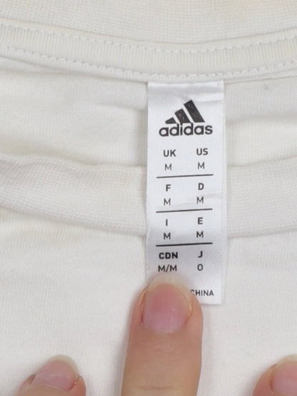 Adidas Men's Cream Logo Graphic Cotton T-Shirt M