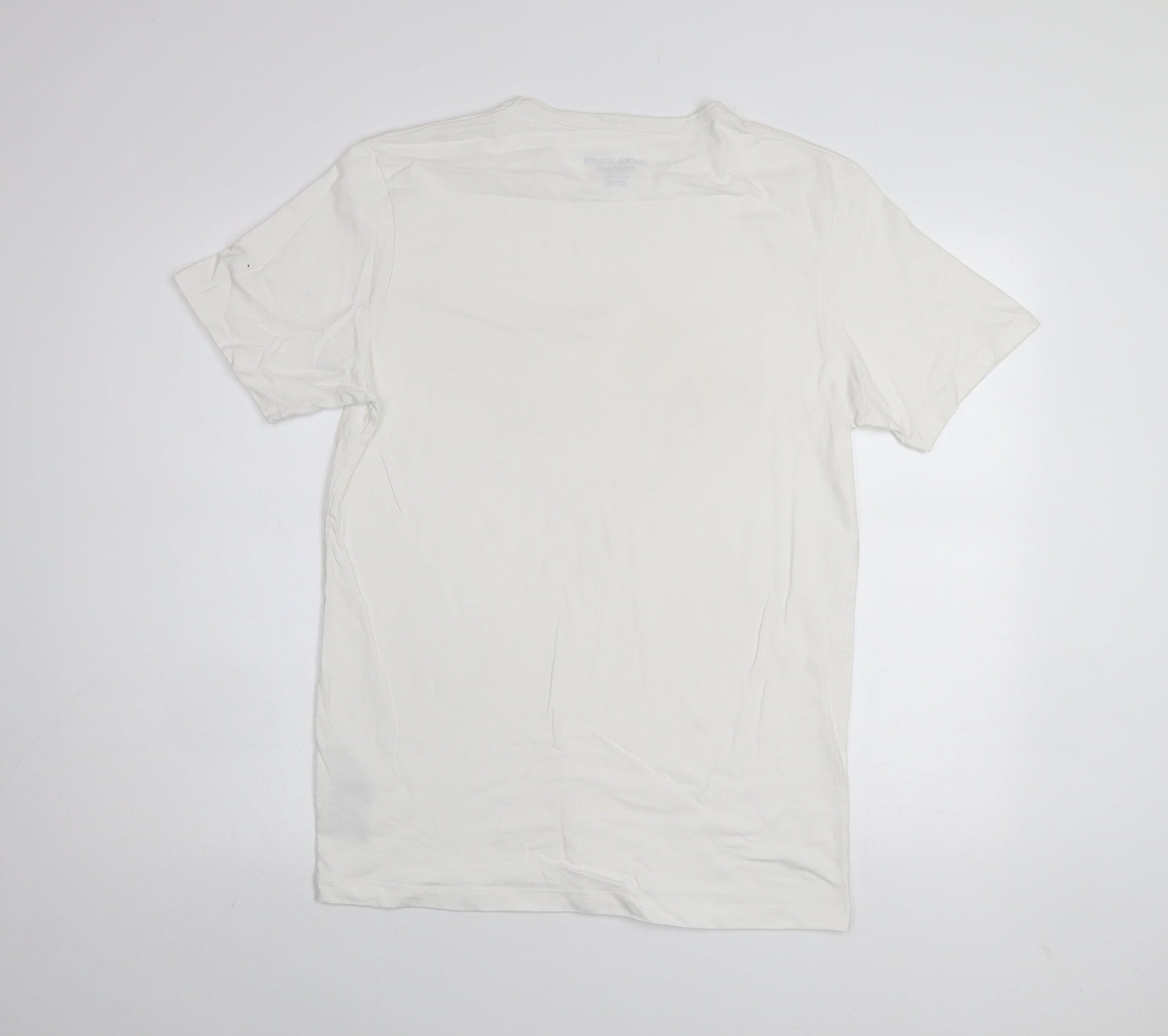 Jack & Jones Men's White Regular Fit Mountain Graphic T-Shirt M