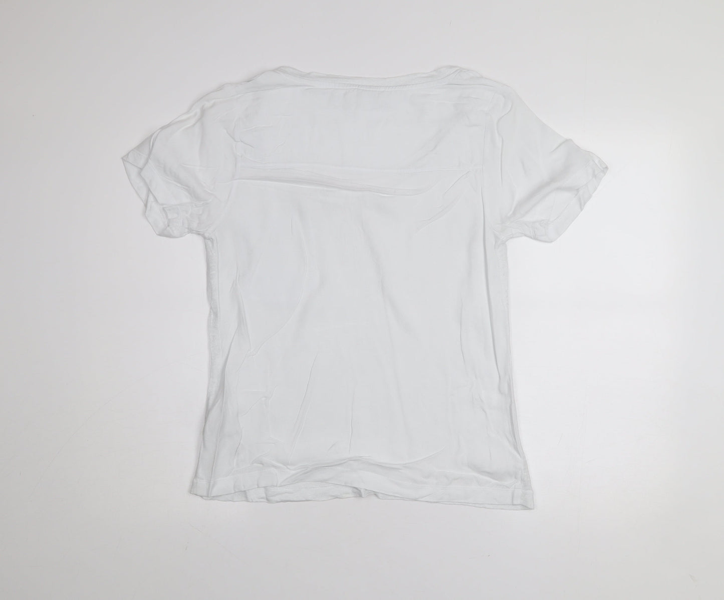 Womens UK Size S Reiss White Basic T-Shirt