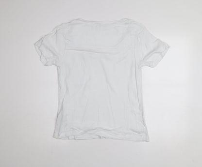 Womens UK Size S Reiss White Basic T-Shirt