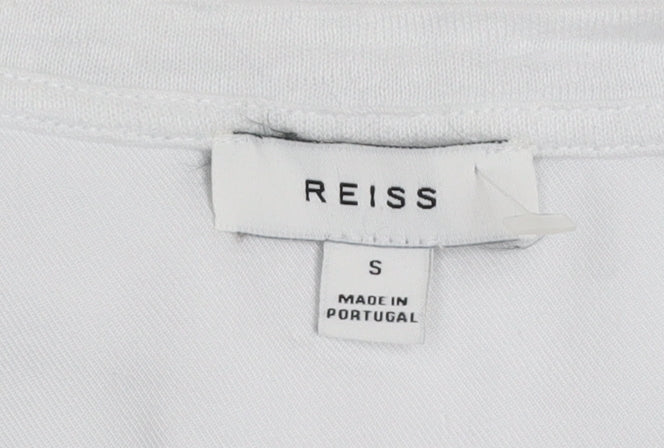 Womens UK Size S Reiss White Basic T-Shirt