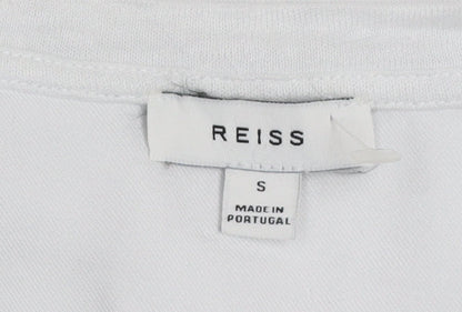 Womens UK Size S Reiss White Basic T-Shirt