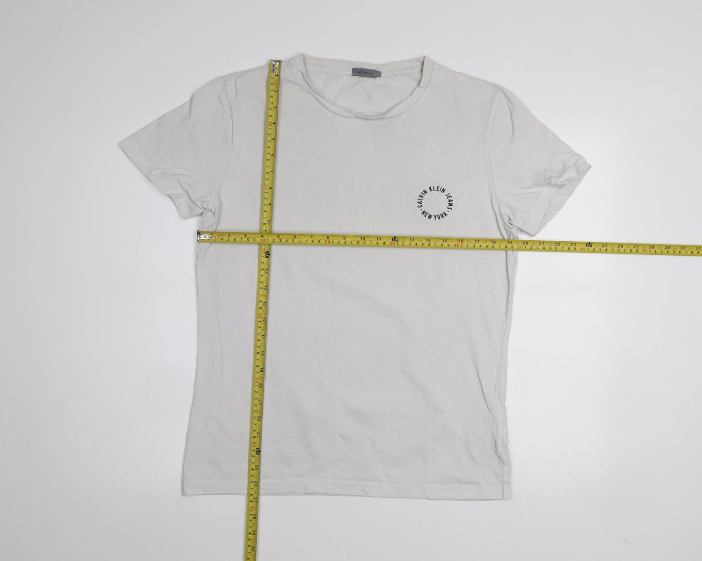 Mens UK Size L Calvin Klein Jeans White  T-Shirt