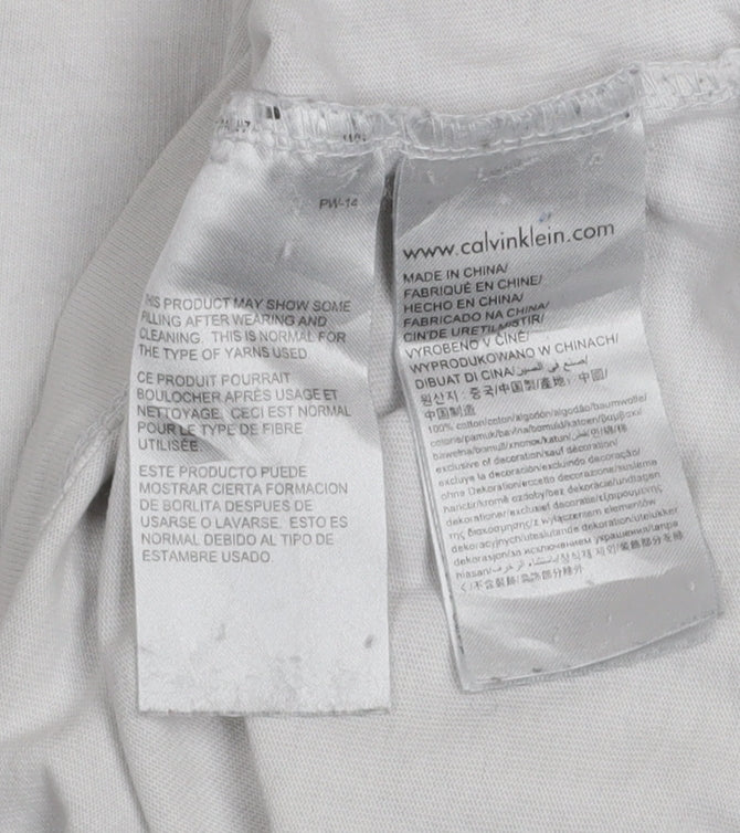Mens UK Size L Calvin Klein Jeans White  T-Shirt