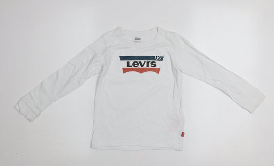 Boys UK Size 6 Years Levi's White Basic T-Shirt