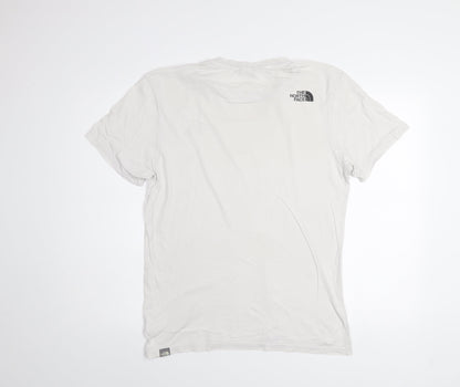 The North Face Men's White Cotton Short Sleeve Crew Neck T-Shirt M