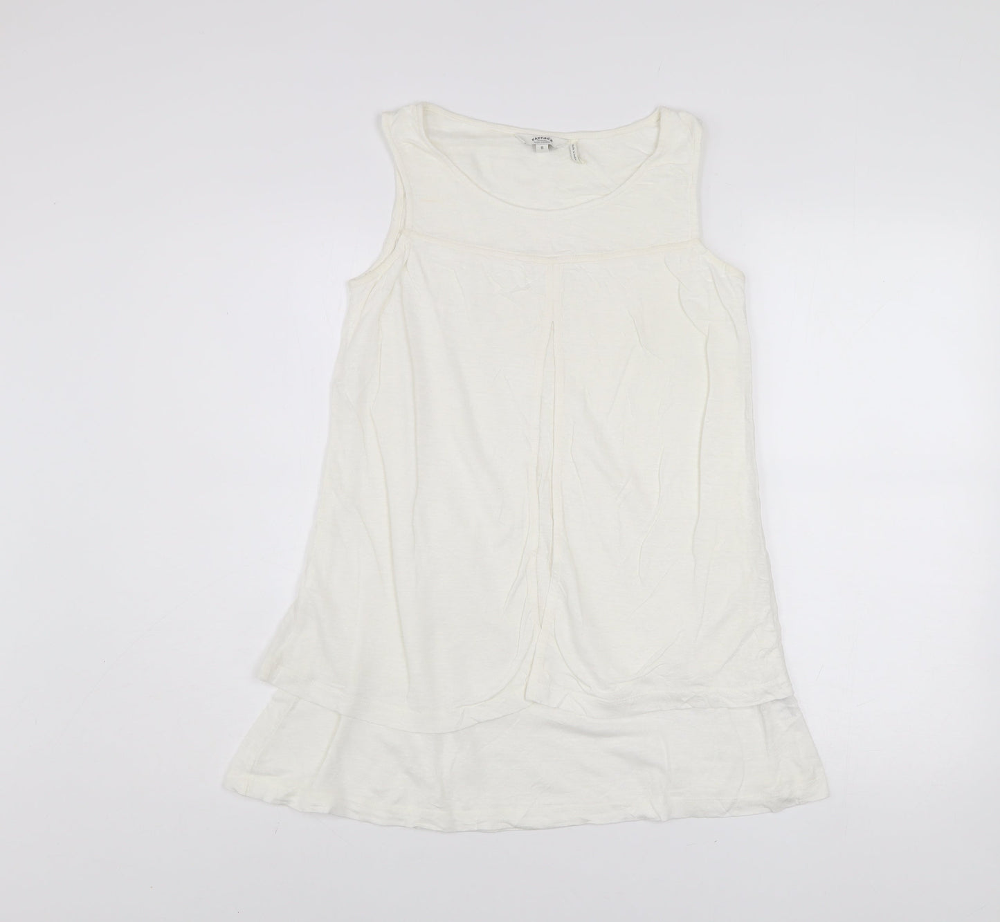 FatFace Women’s Ivory Linen Sleeveless Tunic Top Size 8