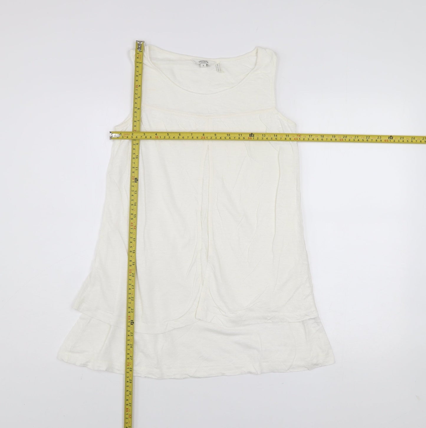 FatFace Women’s Ivory Linen Sleeveless Tunic Top Size 8