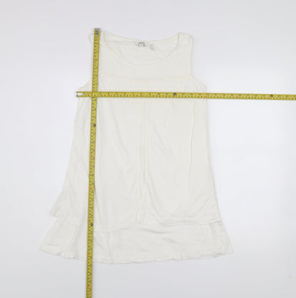 FatFace Women’s Ivory Linen Sleeveless Tunic Top Size 8