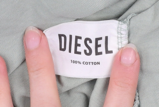Mens UK Size S Diesel Green  T-Shirt