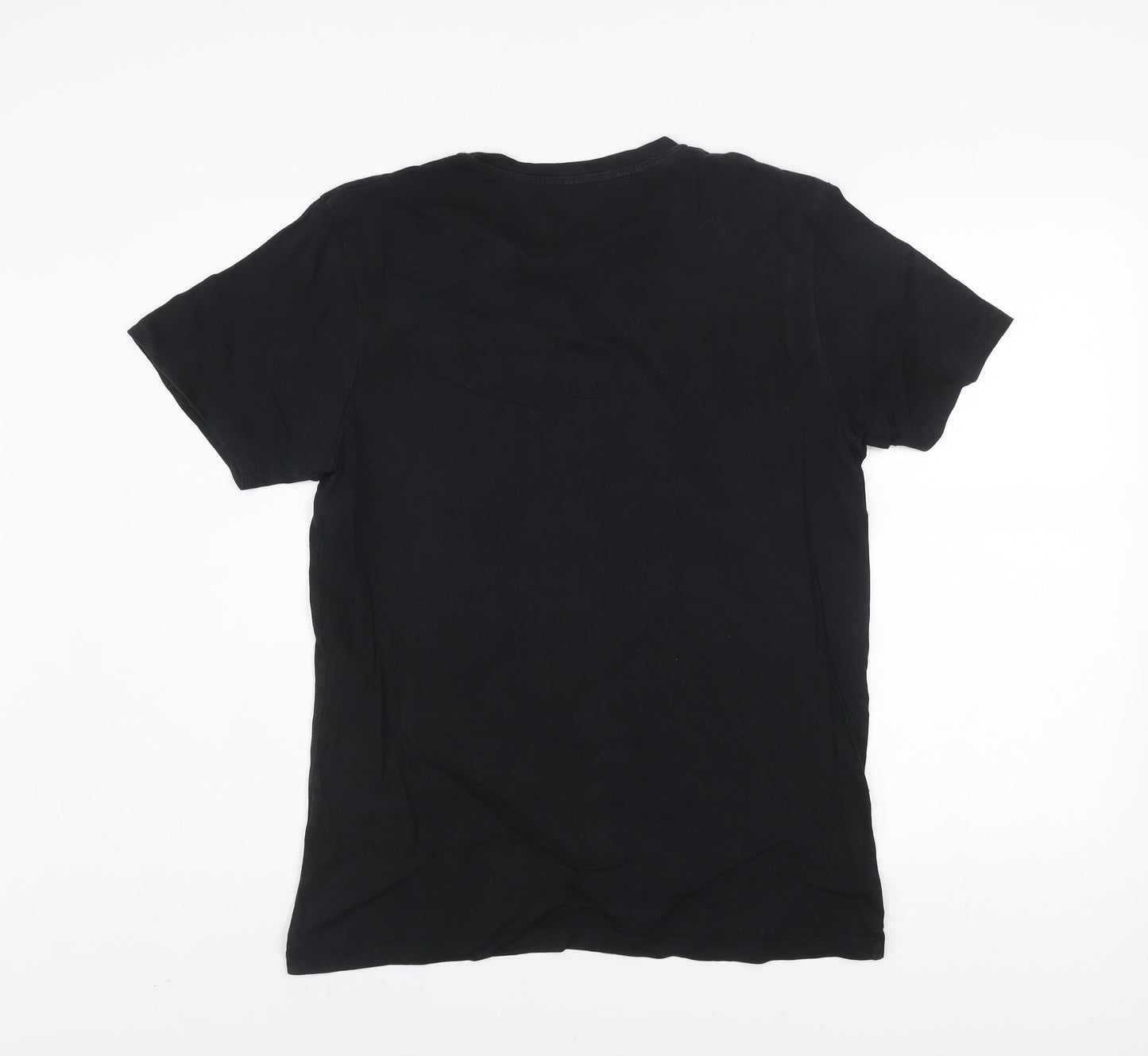 Jack & Jones Men’s Black Slim Fit Graphic T-Shirt Size M