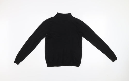 COLLUSION Women's Black Mock Neck Knit Jumper Size 8