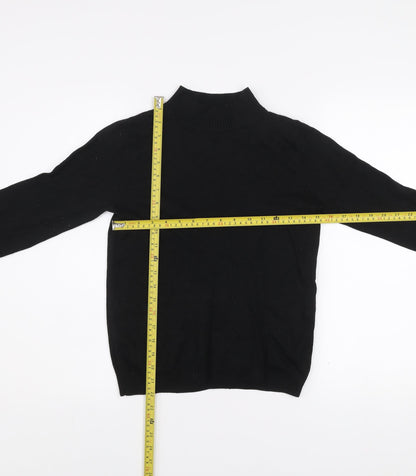 COLLUSION Women's Black Mock Neck Knit Jumper Size 8