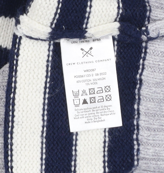 Crew Clothing Women’s Navy Stripe Star Roll Neck Jumper Size 10