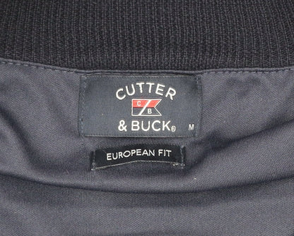 Cutter & Buck Men's Blue Argyle 1/2 Zip Wool Blend Jumper M