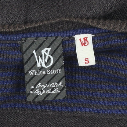 White Stuff Men’s Brown Linen Cotton Henley Jumper Size S