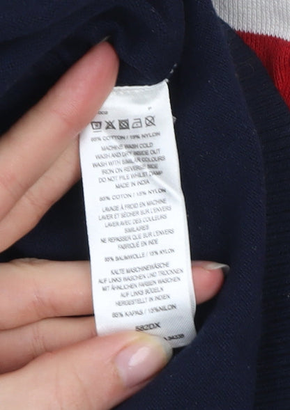 FCUK Sports Men’s Multicoloured Stripe Cotton Pullover Jumper M