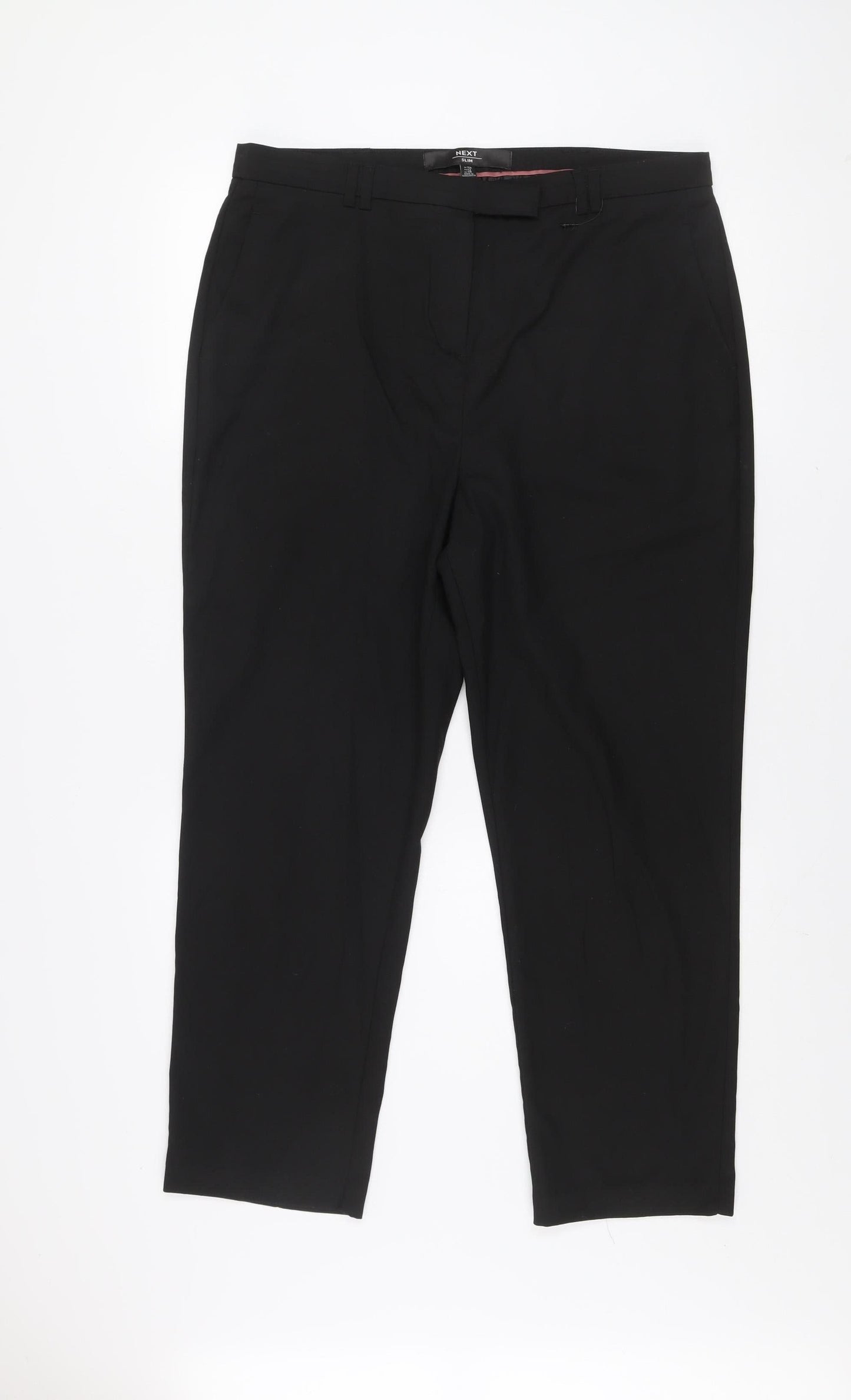 Mens UK Size 15R NEXT Regular Fit Dress Pants Black Trousers