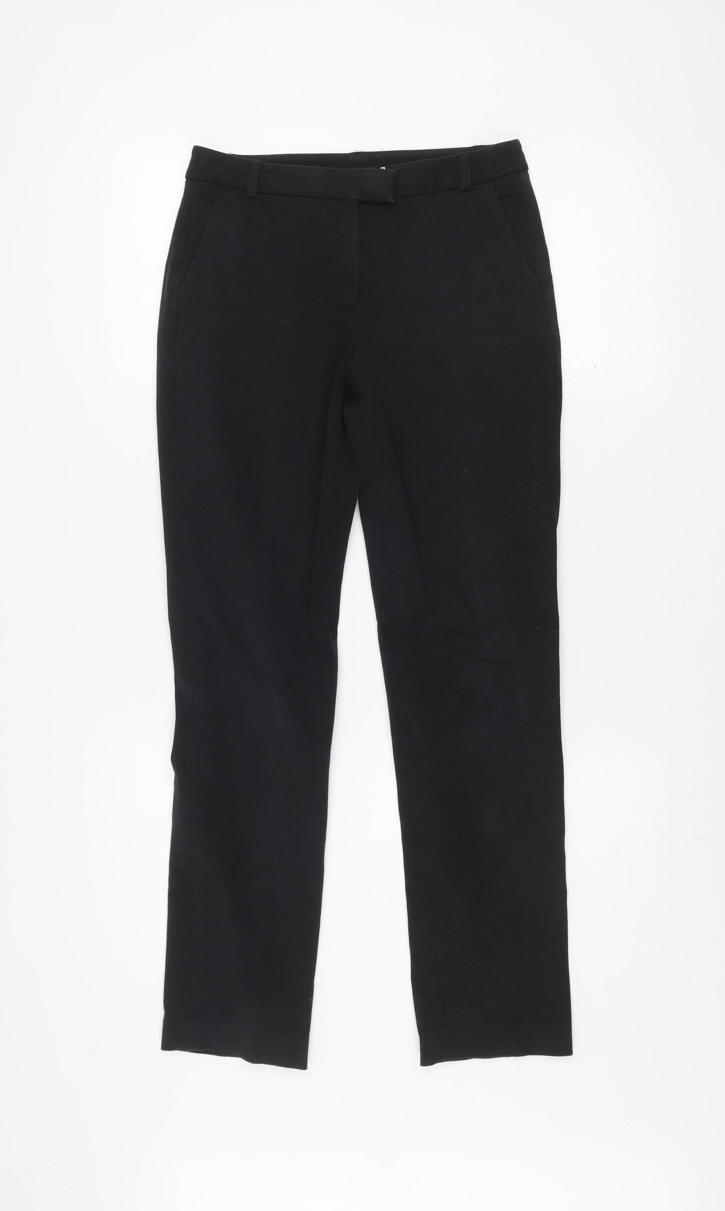 Reiss Women Black UK 6 Slim Fit Straight Leg Trousers