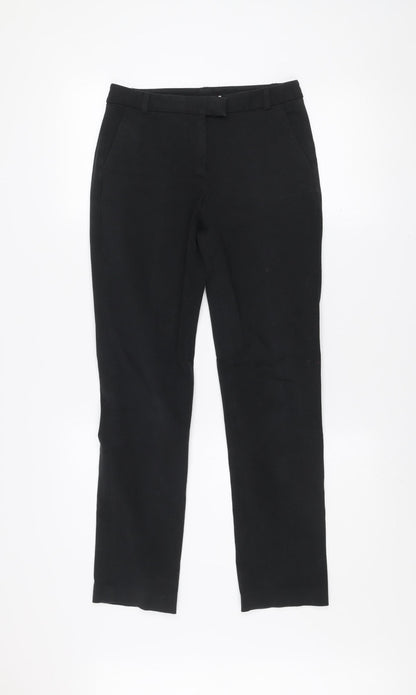 Reiss Women Black UK 6 Slim Fit Straight Leg Trousers