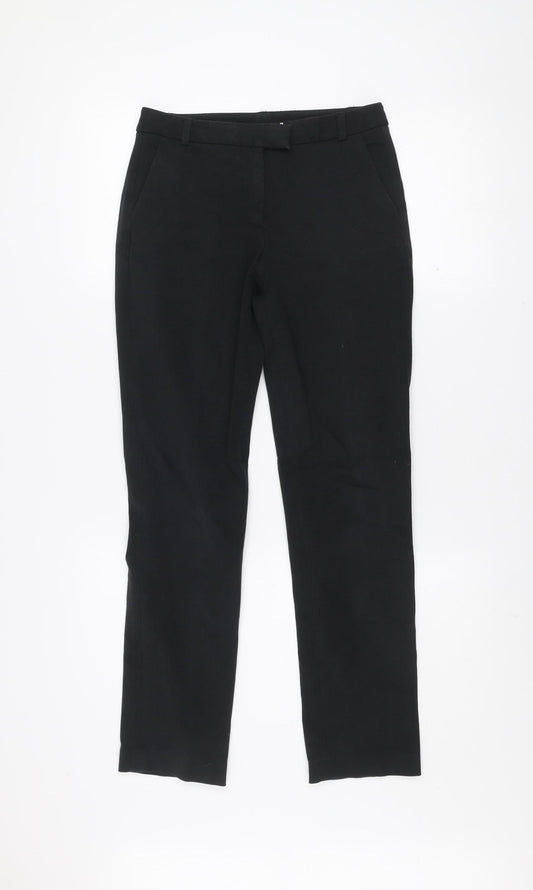 Reiss Women Black UK 6 Slim Fit Straight Leg Trousers