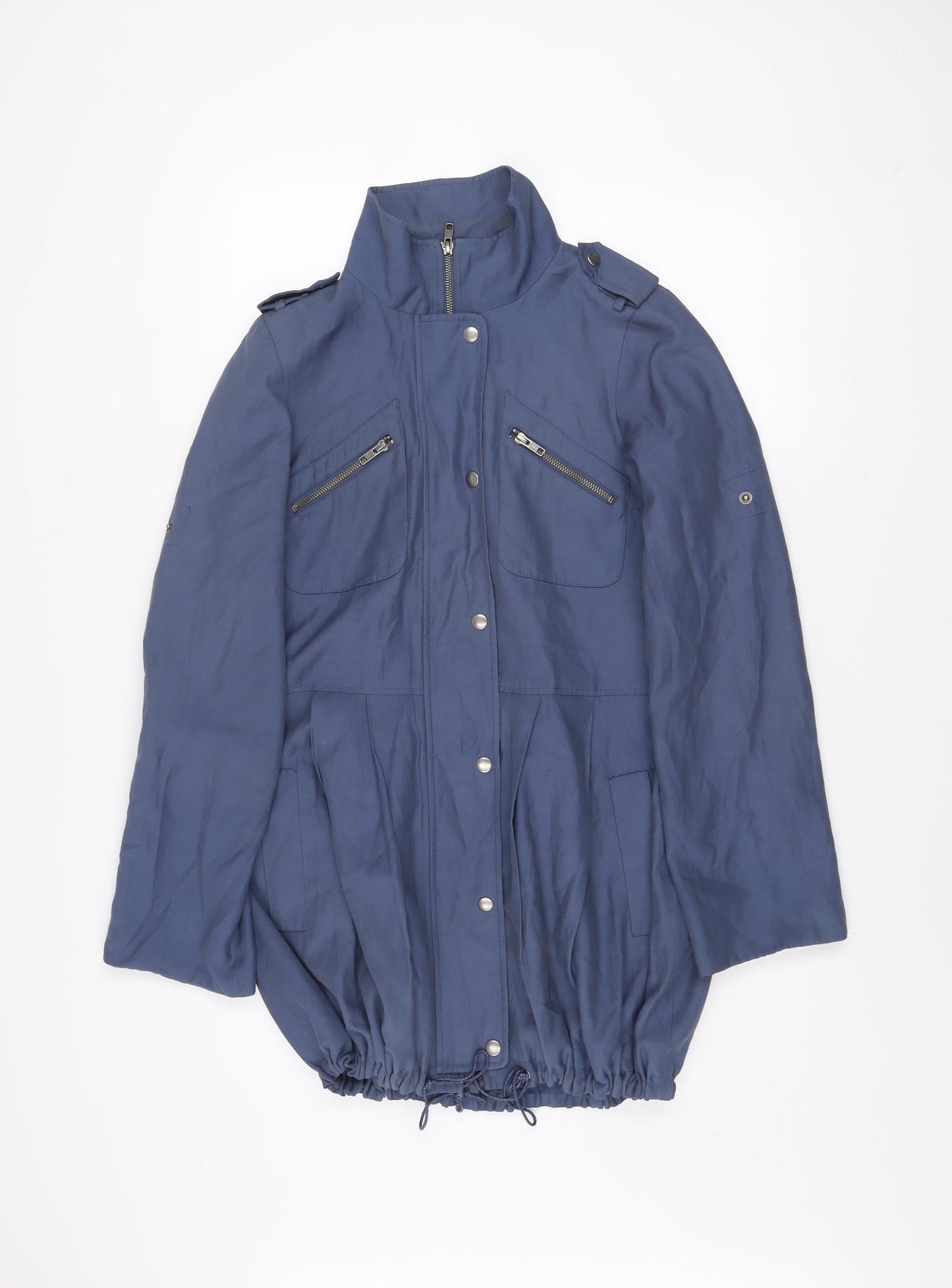 Womens UK Size 8 Warehouse Blue Military Jacket