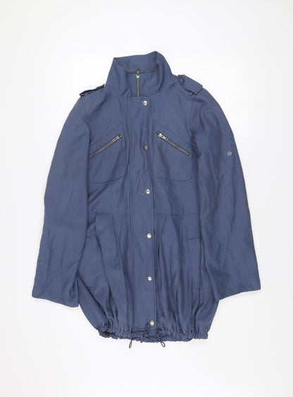Womens UK Size 8 Warehouse Blue Military Jacket