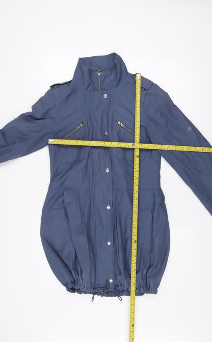 Womens UK Size 8 Warehouse Blue Military Jacket