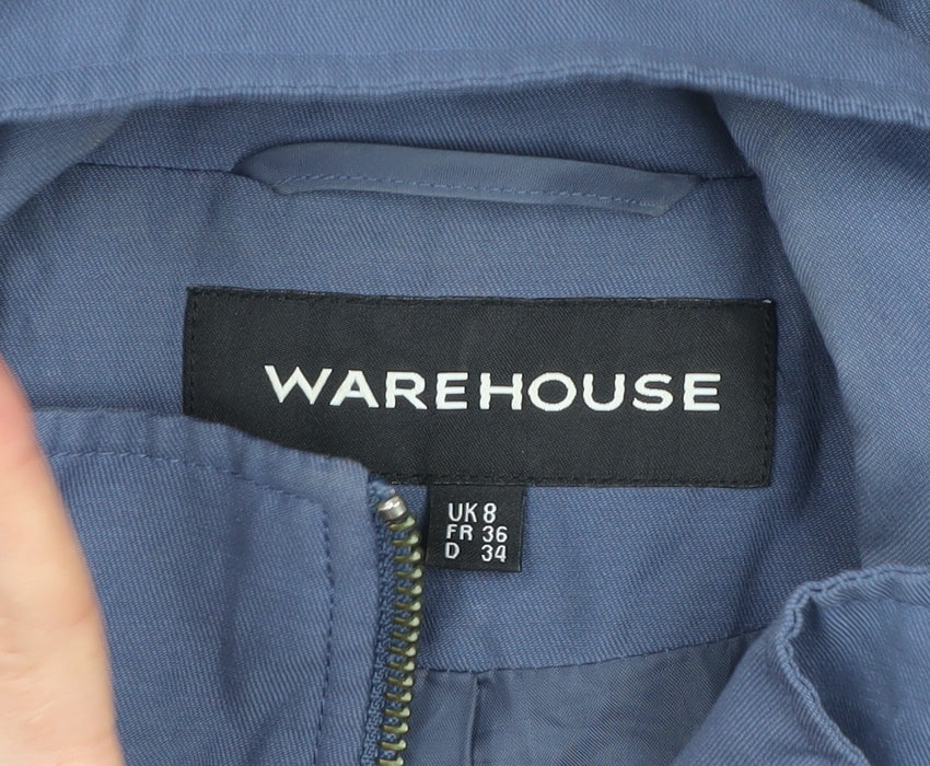 Womens UK Size 8 Warehouse Blue Military Jacket