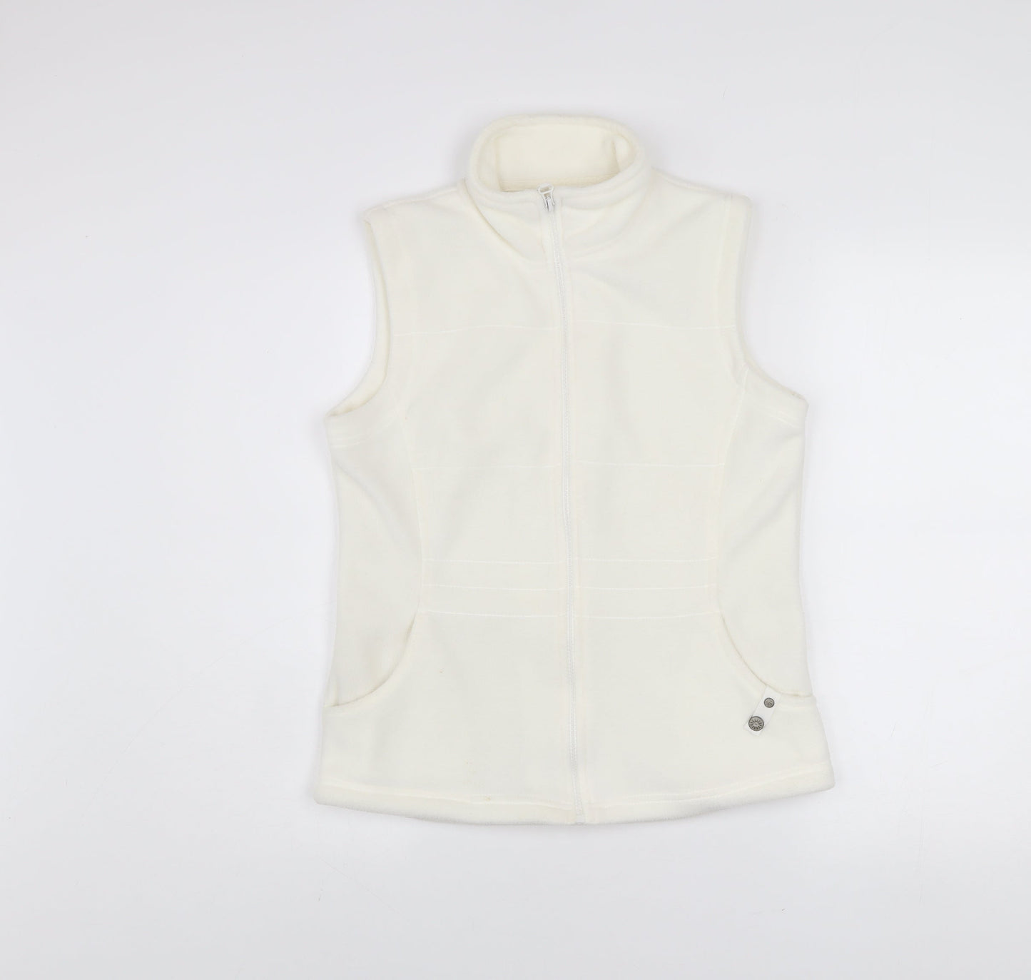 M&Co Women’s Ivory Fleece Waistcoat Bodywarmer Size S
