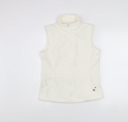 M&Co Women’s Ivory Fleece Waistcoat Bodywarmer Size S