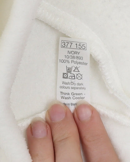 M&Co Women’s Ivory Fleece Waistcoat Bodywarmer Size S