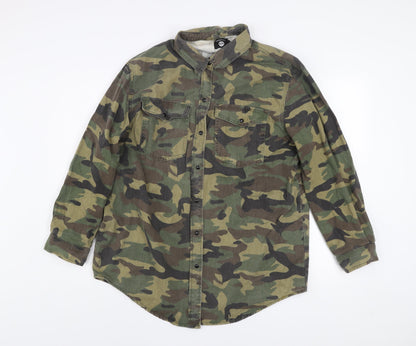 Boohoo Women’s Camouflage Cotton Blend Military Jacket UK 16