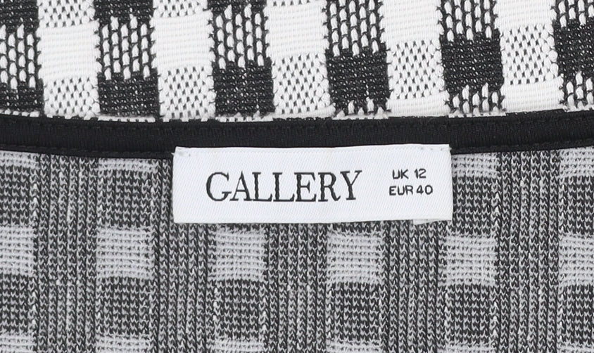 Womens UK Size 12 Gallery Black Tunic Blouse