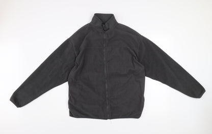 ASOS DESIGN Men's Black Fleece Zip Jacket Size S