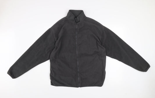 ASOS DESIGN Men's Black Fleece Zip Jacket Size S