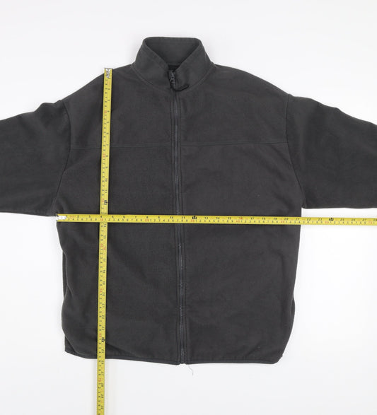 ASOS DESIGN Men's Black Fleece Zip Jacket Size S