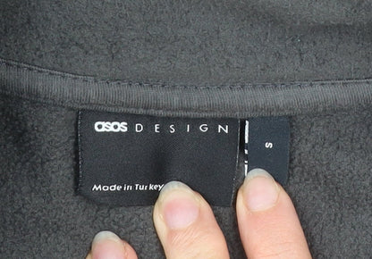 ASOS DESIGN Men's Black Fleece Zip Jacket Size S