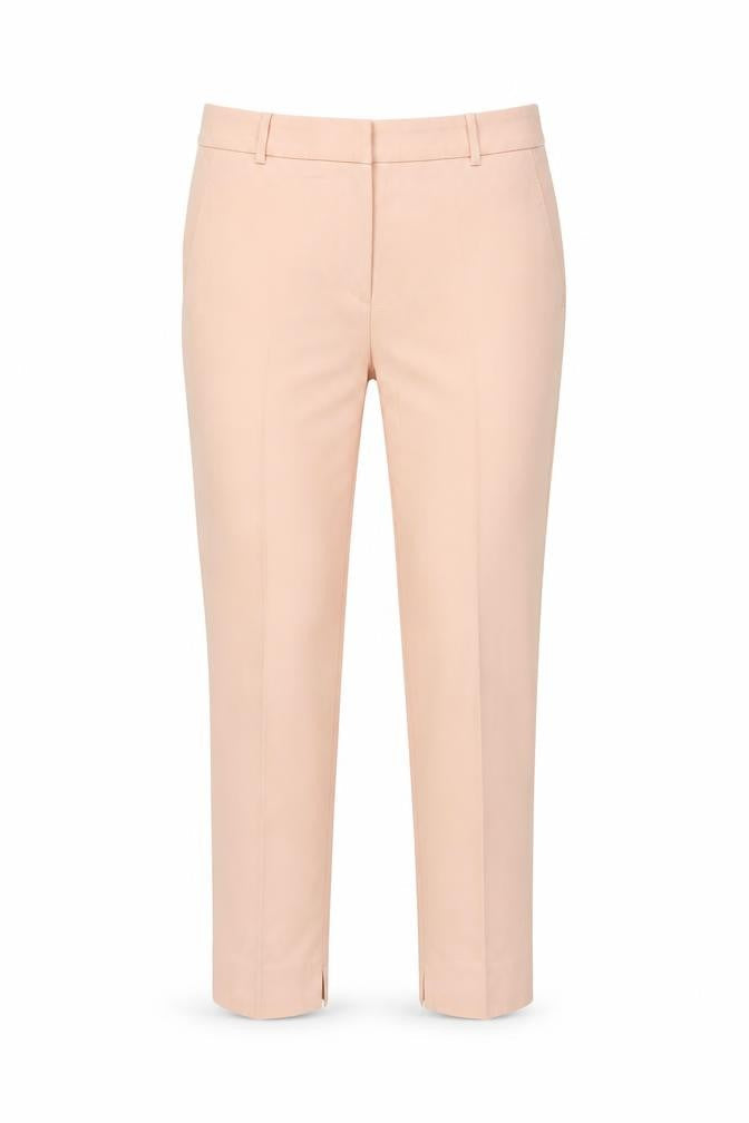 Womens UK Size L Zara Slim Fit Cropped Beige Trousers