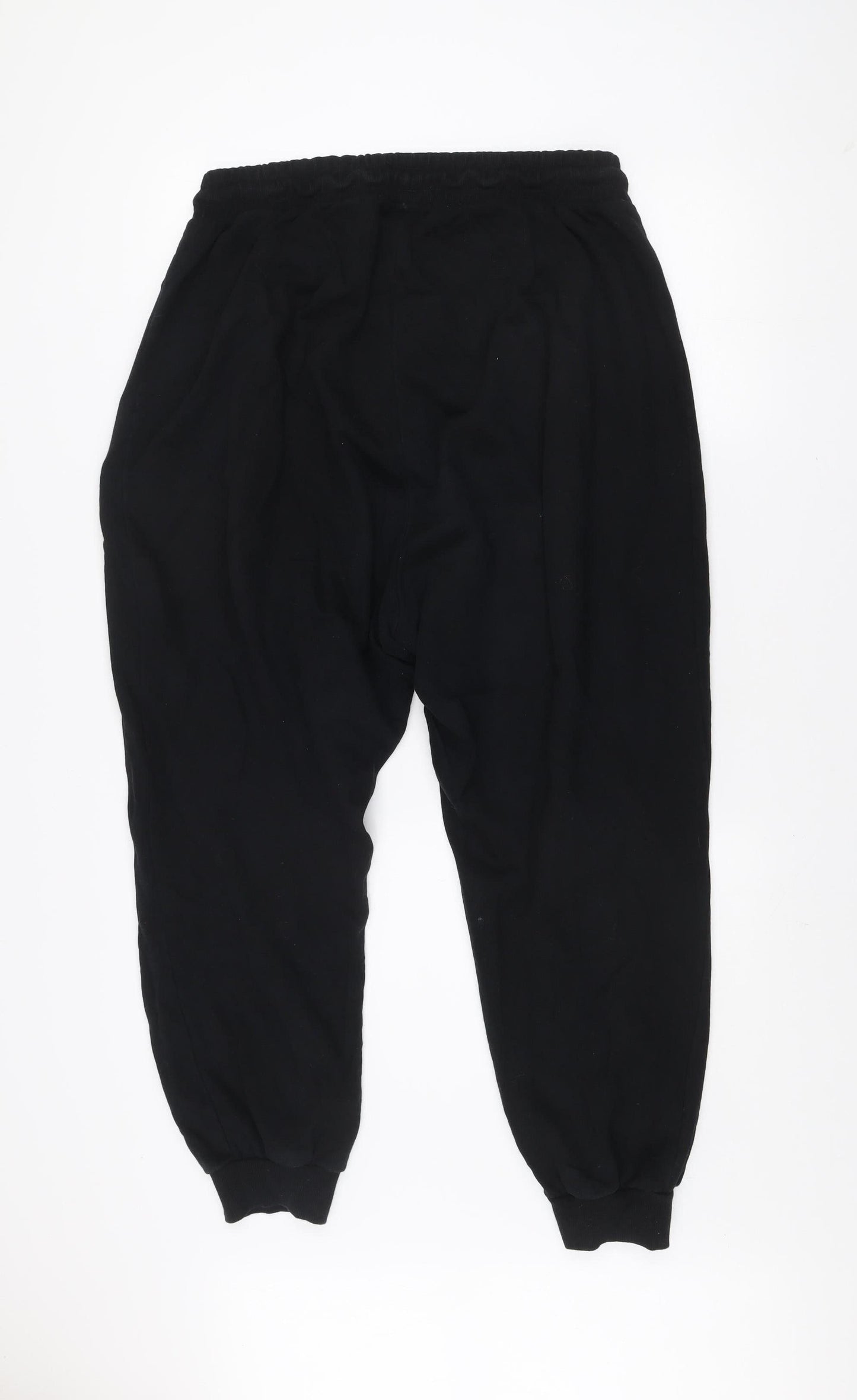 River Island Men's Black Jogger Sweatpants L Cotton Tapered Fit