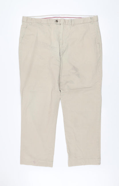 Marks and Spencer Men’s Beige Chino Trousers 42W 31L Stretch Cotton